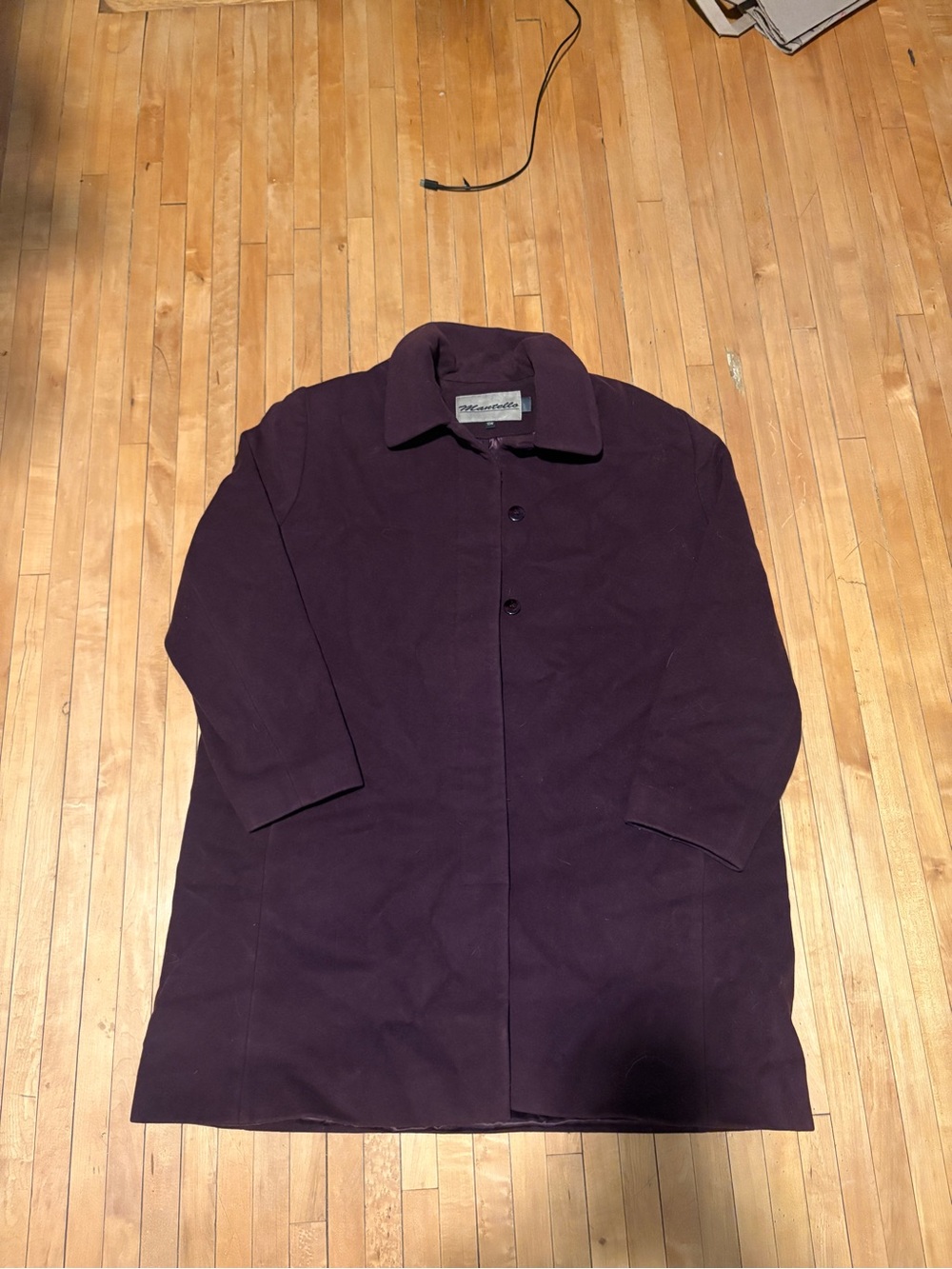 Women’s Dark Purple Single-Breasted Trench Coat